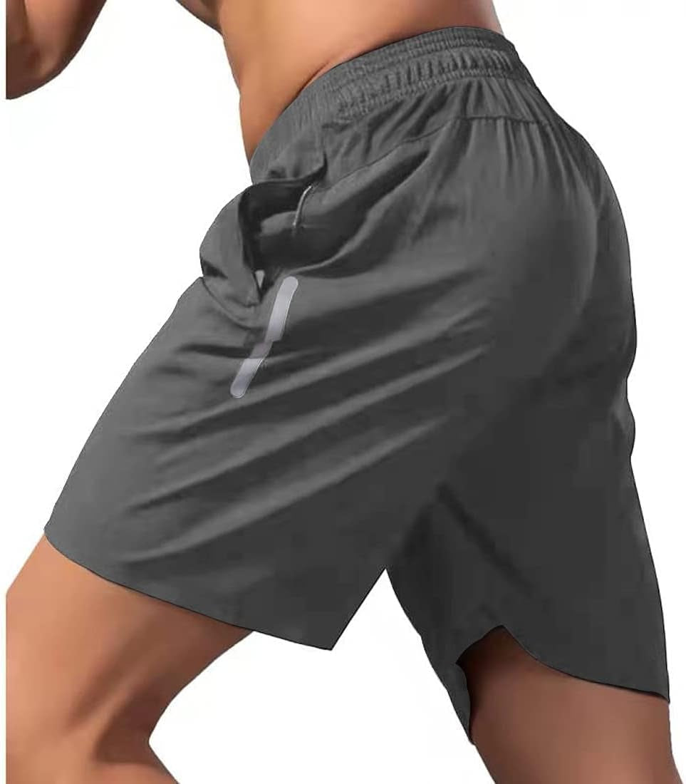 Men Workout Shorts with Pockets Breathable Quick Dry Gym Shorts for Running Training and Fitness