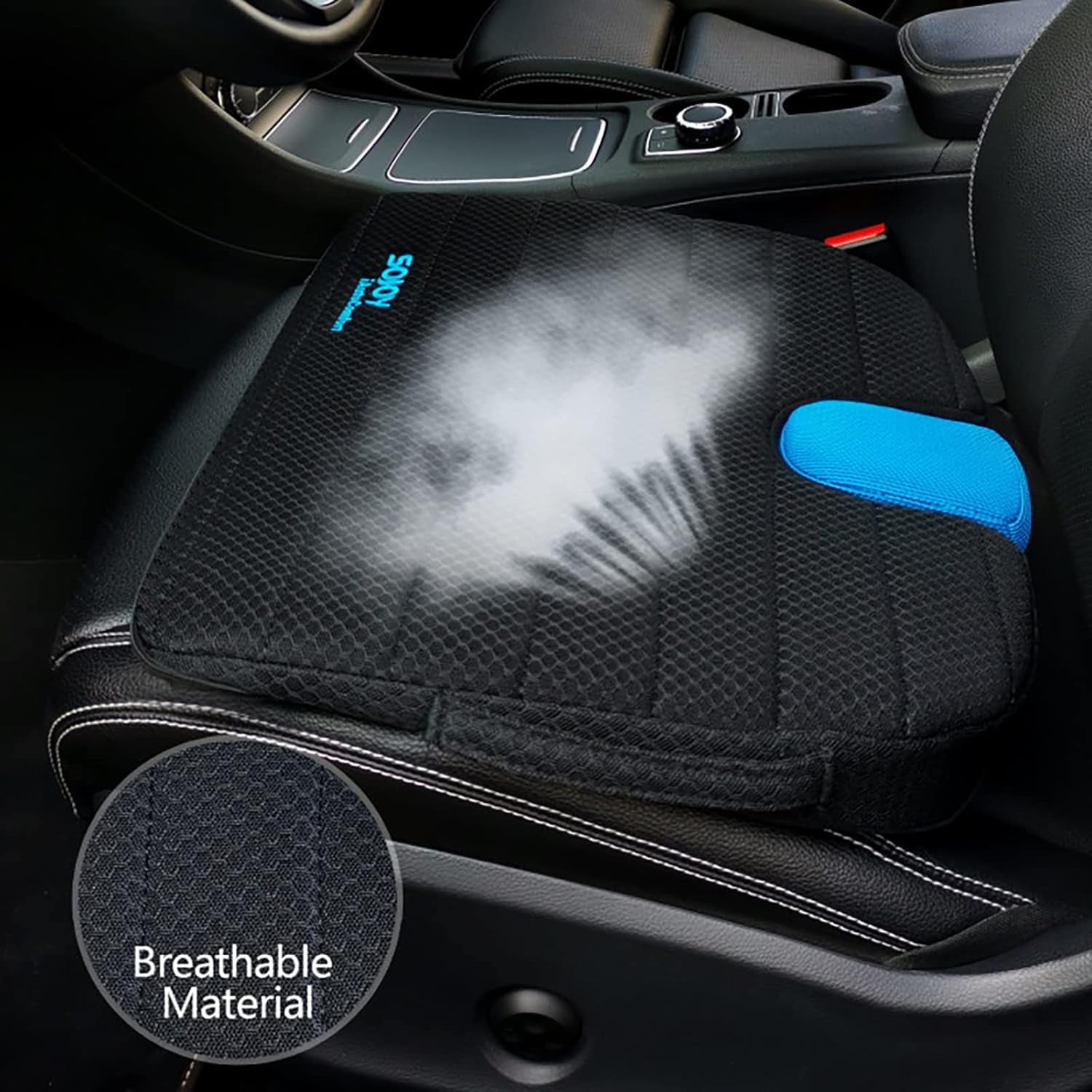 Car Seat Cushion Wedge Driving Cushion for Long Sitting Portable Wedge Pillow for Hip, Tailbone, Coccyx, Sciatica (18.5 X 16 X 2.5 Inch)