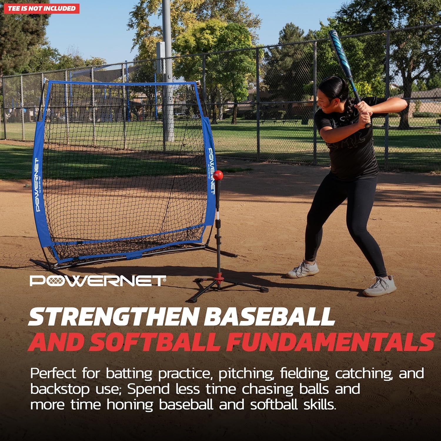 Baseball Bundle, 5X5 FT Hitting and Pitching Net, Portable Softball & Baseball Training Equipment, Weighted Ball & Carry Bag (Royal Blue Net)