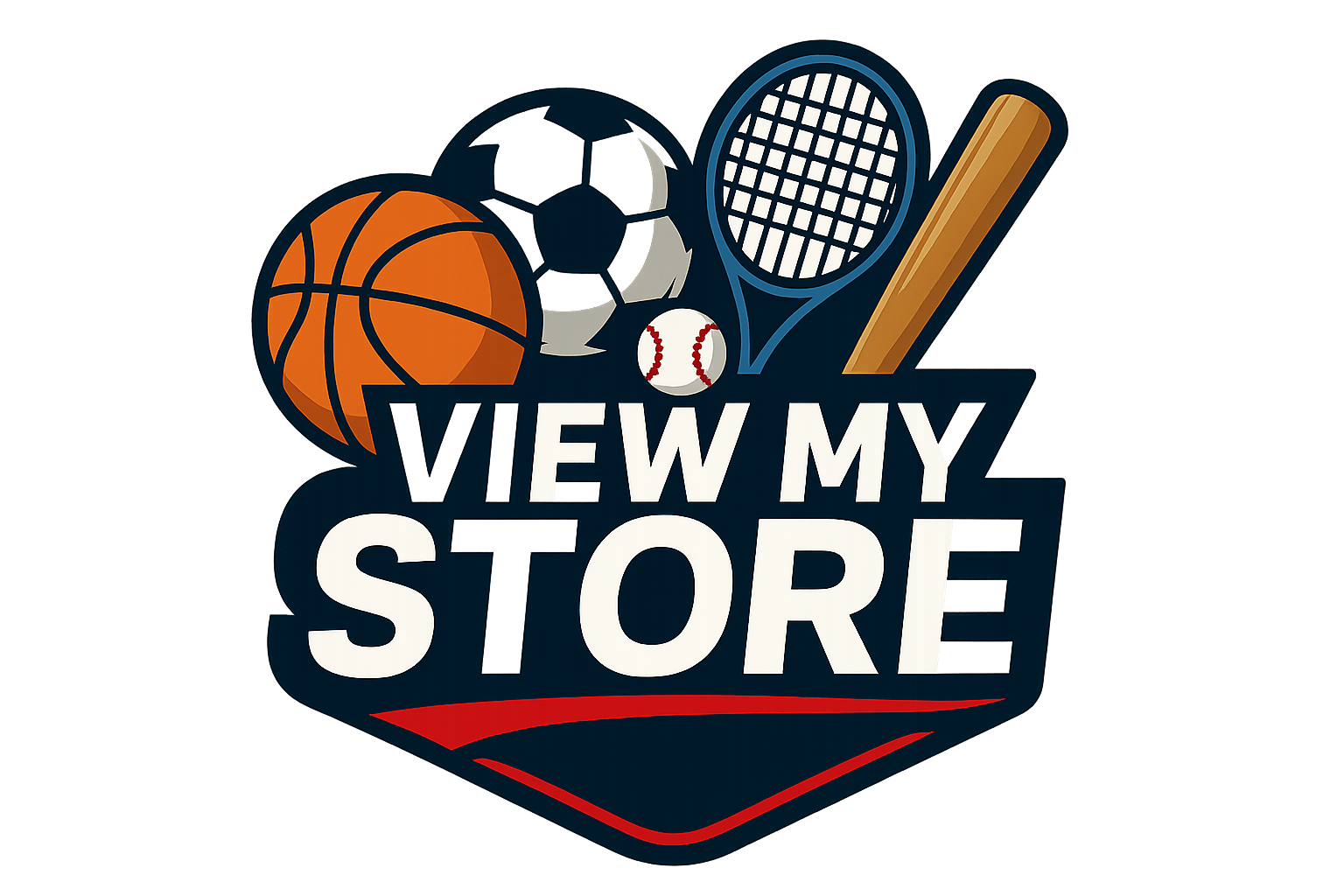 build me a store logo about sporting good with the saying view my store